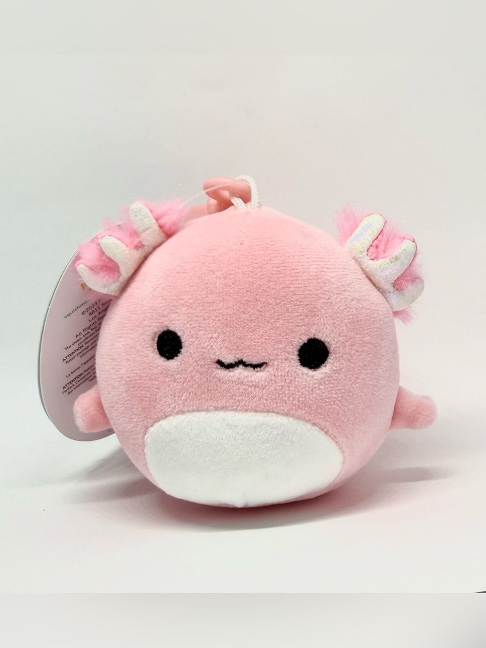 Kellytoy Pink Archie the Axolotl Squishmallows Plush Clip-On Collectible NWT